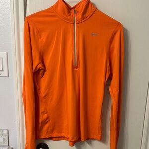 Nike Dri-Fit Bright Orange Half-Zip Top